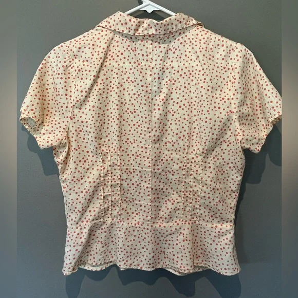 Polka dot short sleeve blouse by April Cornell - Picture 7 of 8